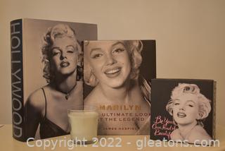 Marilyn Monroe Grouping Be Your Kind of Beautiful and a Candle
