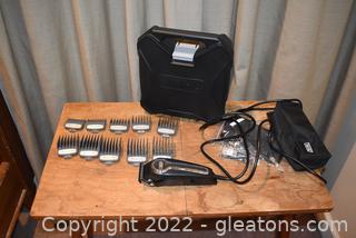 Wahl Corded Hair Clipper with Guides and Hard Case 
