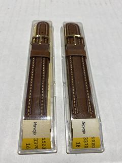 Two Hirsch Navajo Leather Watch Bands