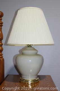 Ceramic & Brass Lamp 