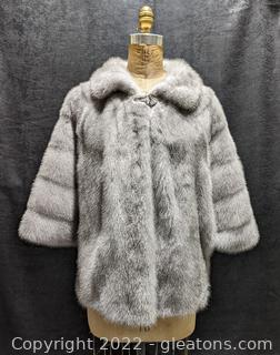 Soft Kalyaev Mink Fur Batwing Coat 