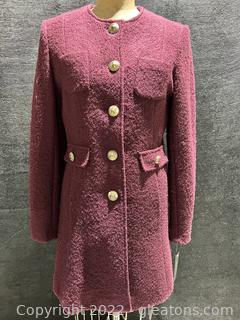 Kenneth Cole Maroon Coat with Tags