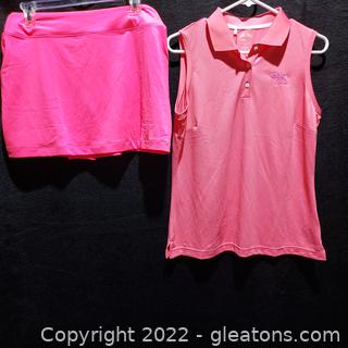 Colorful Pink Golfing Clothes for Women with Tags