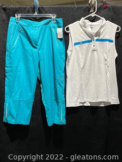 New with Tags Ladies Adidas Top & Tail Tech Pants                 