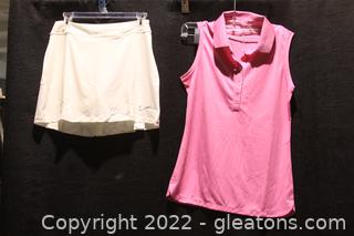 New with Tags Ladies Small Nike Golf Shirt & Skirt 