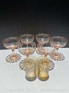 Optic Champagne Coupes & Cocktail Glasses