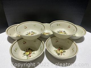 Cornwall Double Green Trim Cereal Bowls