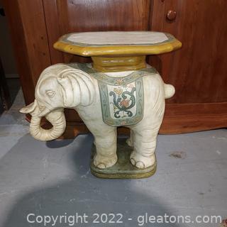 Pretty Pottery Elephant Garden Seat 