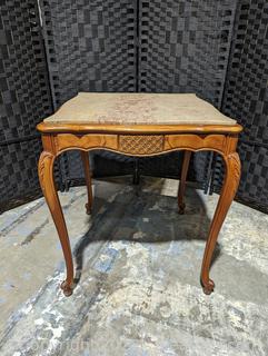 French Provincial Marble Top Table (A)