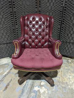 Burgundy Executive Swivel Chair 
