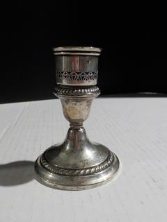 Antique Gorham Weighted Sterling Candle Stick Holder 