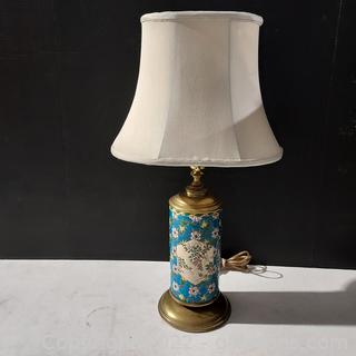 Beautiful Cloisonne Enamel Lamp with Shade