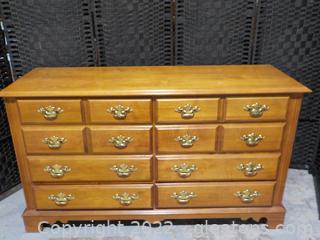 Vintage Maple Color Tell City Chair Co. Dresser with Mirror Goes with 2961, 2962A, 2962B