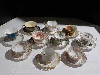 10 Sets of Bone China Cups and Saucers 