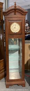 Vintage Lighted Curio Grandfather Clock 