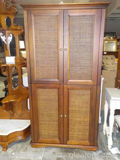 Vintage Pier 1 Media Armoire with 2 Levels