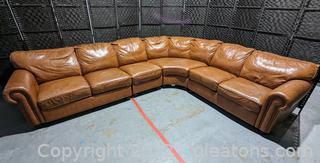 Large 4 Piece Leather Sectional 