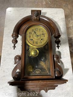 New Haven Clock Company Antique Wall Clock 