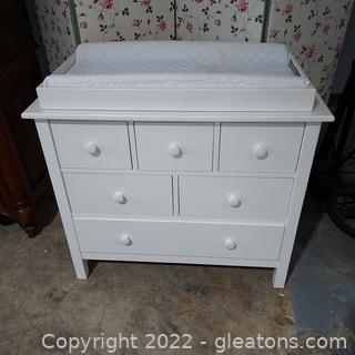 Precious White 6 Drawer Changing Table 
