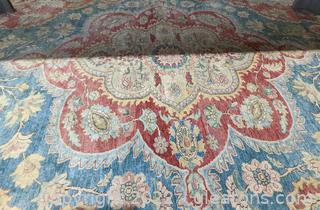 Vintage Hand Knotted Area Rug 