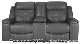 Ashley Furniture Jesolo Manual Reclining Loveseat with Console