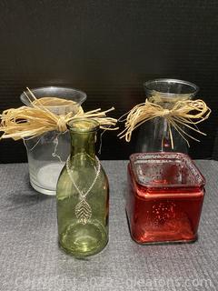 Decorative Assorted Vases (Lot of 4) 