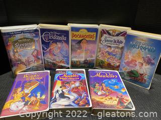Disney Princess Movies VHS Tapes 