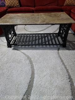 Gorgeous Metal Base Coffee table with Marble Top- Matches 2205 