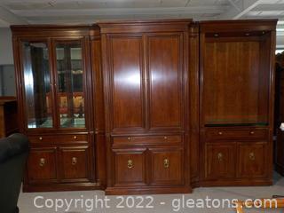 Beautiful Lineage, Inc. Cherry 3pc Entertainment Cabinet 