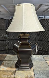 Bronze Finish Hexagon Table Lamp (B) 