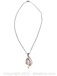 14k Two-Toned Diamond Necklace