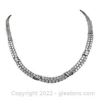 Stunning Platinum Diamond Collar Necklace