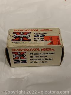 Winchester Western Magnum Rim Fire 22 Jacketed Hollow Point Rounds 