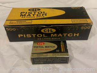 CIL 22LR Pistol Match Rounds