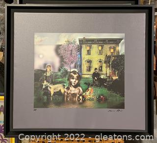 Framed-Signed Artist Proof-Floating Canvas Print Montage Based on “Mourning Picture”
