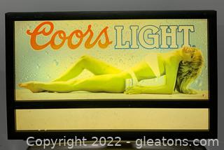 Coors Light Girl Lighted Beer Sign