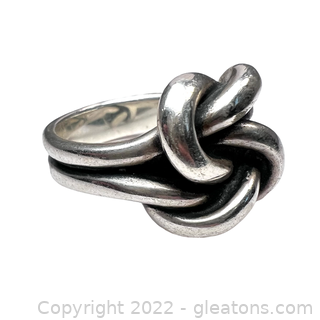 Designer James Avery Knot Ring in Sterling Silver 