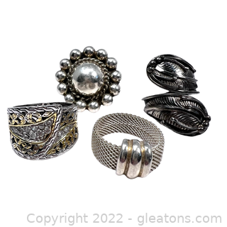 4 Sterling Silver Fashion Rings