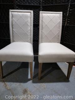 Pair of Beautiful Gabby Verona Dining Chairs- Burnished Oak 
