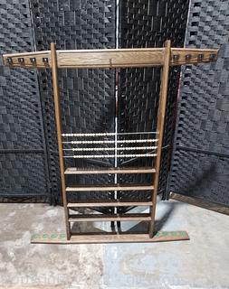 Lundquist Wood Products Pool Cue Wall Rack 