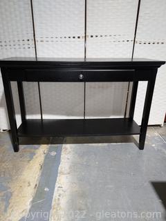 Traditional Black 1 Drawer Sofa/Foyer Table 