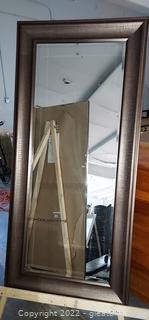 Large Oversized Beveled Wall Mirror- Sturdy Resin Frame 
