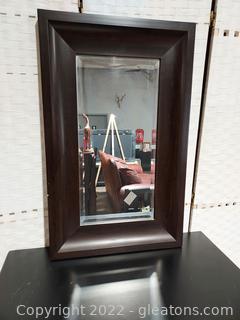 Beveled Mirror with Wide Frame 