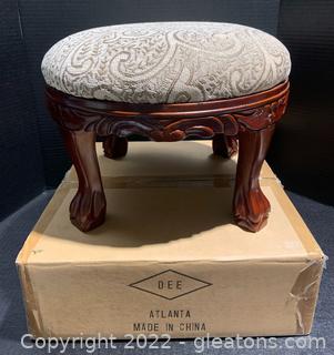 Round Upholstered Foot Stool 
