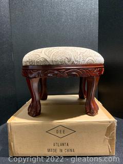 Round Upholstered Foot Stool 