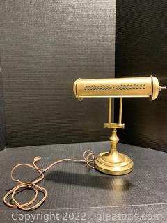 Vintage Brass Piano Lamp  