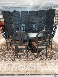 Nice Oval Pedestal Dining Room Table with 6 Chairs