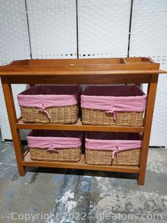 Lovely Pottery Barn Changing Table with 14 Storage Baskets