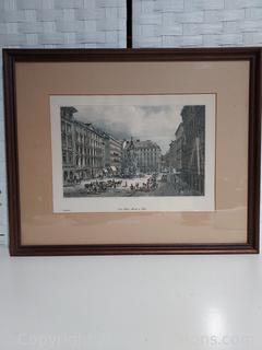 Lovely Framed Art Pring of the High Market in Vienna