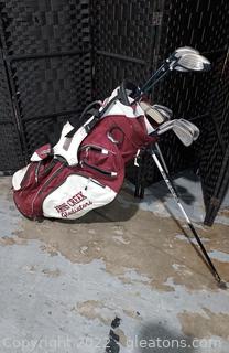Set of Right Handed Golden Bear Golf Clubs in Sun Mountain Golf. Bag (Johns Creet Gladiators Bag)